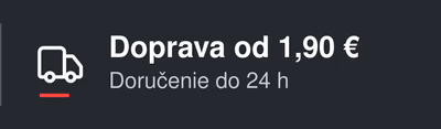 Doprava od 1,90 € – doručenie do 24 h