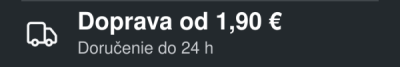 Doprava od 1,90 € – doručenie do 24 h