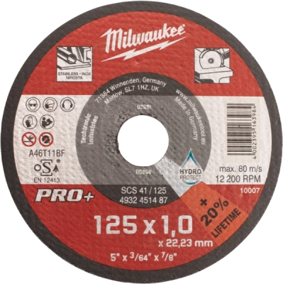 Milwaukee rezný kotúč na kov 125 × 1 mm