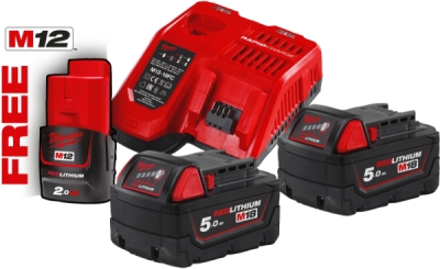 Milwaukee sada akumulátorov M18 NRG-502