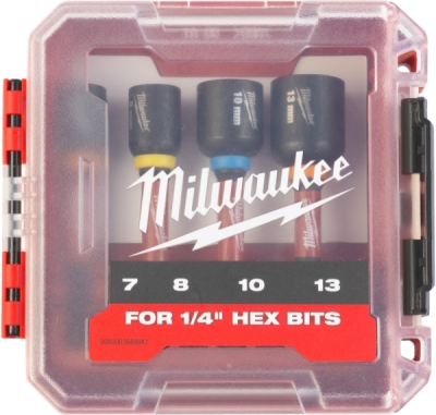 Milwaukee magnetické nástrčné kľúče, 4 ks