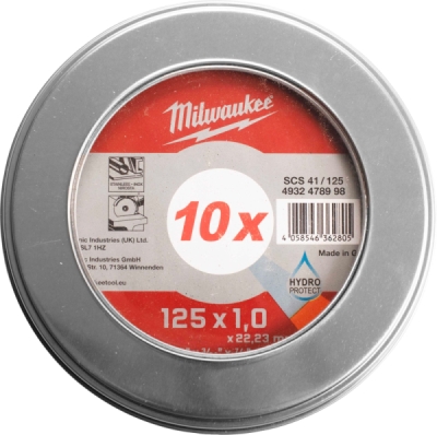 Milwaukee rezný kotúč na kov 125 × 1 mm, 10 ks