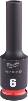 Milwaukee rázová hlavica dlhá 3/8″ 6 mm