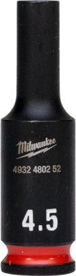 Milwaukee rázová hlavica dlhá 1/4″ 4.5 mm