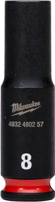 Milwaukee rázová hlavica dlhá 1/4″ 8 mm