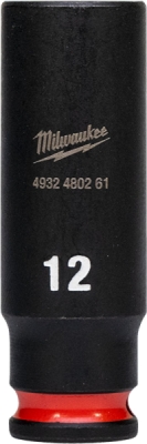 Milwaukee rázová hlavica dlhá 1/4″ 12 mm