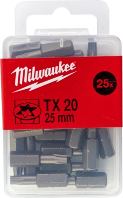 Milwaukee bit TX20 × 25 mm, 25 ks