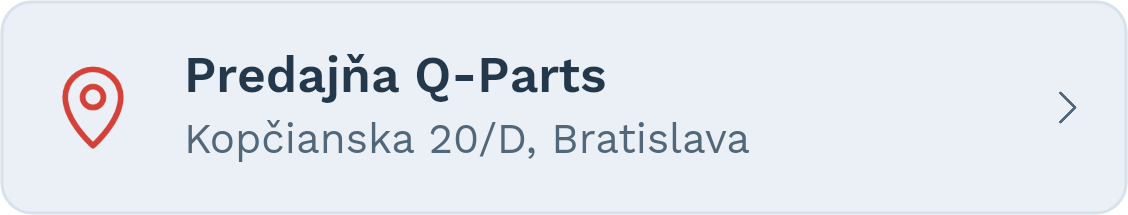 Predajňa Q-Parts – Kopčianska 20/D, Bratislava