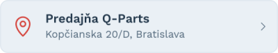 Predajňa Q-Parts – Kopčianska 20/D, Bratislava