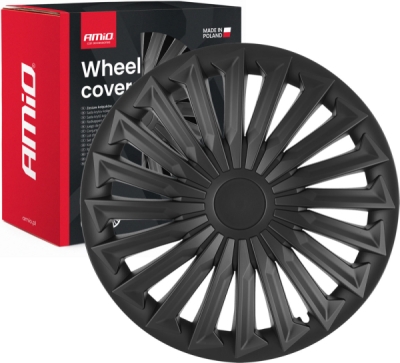 Puklice 16" JOY BLACK MAT AMiO sada 4ks