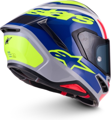 přilba S-R7 LUMEN, ALPINESTARS (stříbrná/černá/růžová/žlutá fluo, vel. XL)