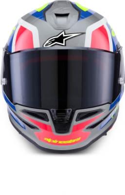 přilba S-R7 LUMEN, ALPINESTARS (stříbrná/černá/růžová/žlutá fluo, vel. XL)