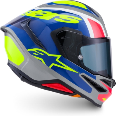 přilba S-R7 LUMEN, ALPINESTARS (stříbrná/černá/růžová/žlutá fluo, vel. XS)
