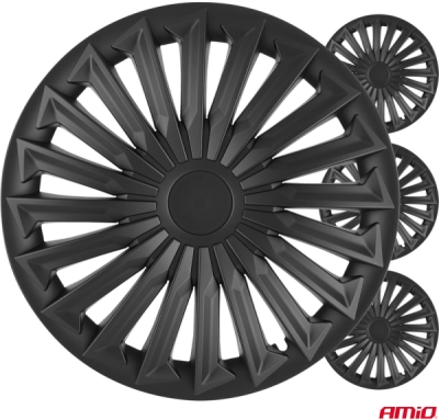 Puklice 14" JOY BLACK MAT AMiO sada 4ks