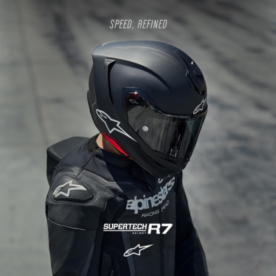 přilba S-R7 SOLID, ALPINESTARS (černá matná, vel. L)