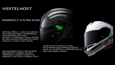 přilba S-R7 KINETIS, ALPINESTARS (černá/červená/bílá, vel. 2XL)