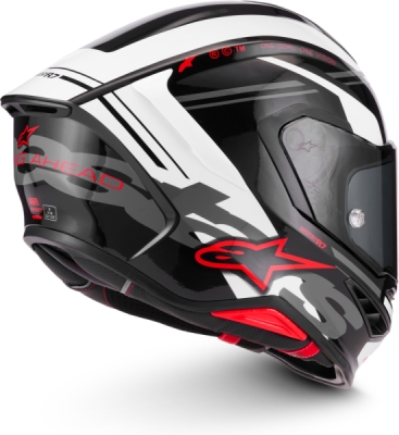 přilba S-R7 A-CORE, ALPINESTARS (černá/bílá/červená, vel. 2XL)