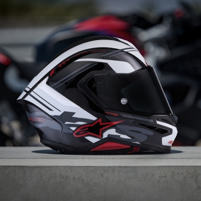 přilba S-R7 A-CORE, ALPINESTARS (černá/bílá/červená, vel. 2XL)