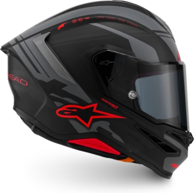 přilba S-R7 A-CORE, ALPINESTARS (černá/šedá/červená matná, vel. 2XL)