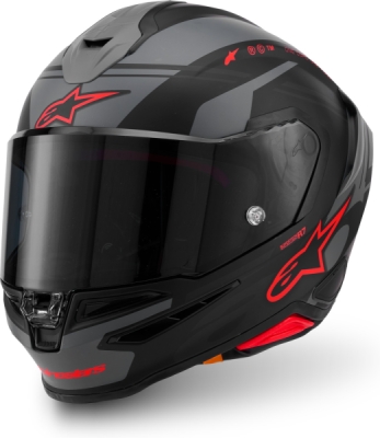 přilba S-R7 A-CORE, ALPINESTARS (černá/šedá/červená matná, vel. S)