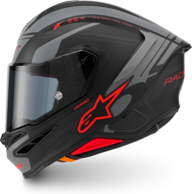 přilba S-R7 A-CORE, ALPINESTARS (černá/šedá/červená matná, vel. S)