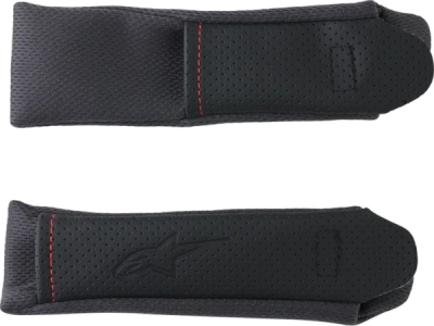 polstrované kryty řemínku zapínání pro přilby SUPERTECH S-R7, ALPINESTARS (šedé, 1 pár)