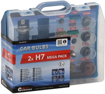 Servisná súprava žiaroviek 12 V MEGA H7+H7+poistky