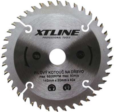 Kotúč pílový s SK plátmi trapézový na drevo 160x20mm/60 zubov Trebor TCT16060