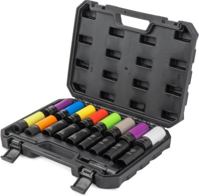 Sada hlavíc na matice kolies a poškodené matice 15–25 mm 1/2" 19el. AMIO-05076