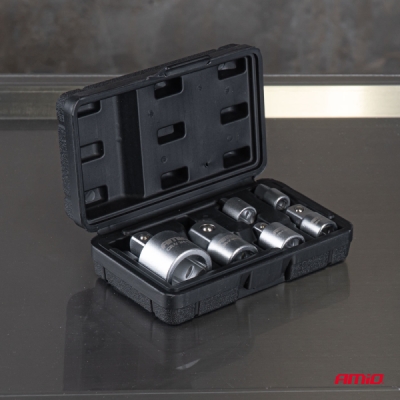 Sada adaptérov na nástrčné hlavice 1/2" 1/4" 3/4" 3/8" 6el. AMIO-05072
