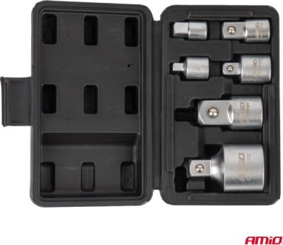 Sada adaptérov na nástrčné hlavice 1/2" 1/4" 3/4" 3/8" 6el. AMIO-05072