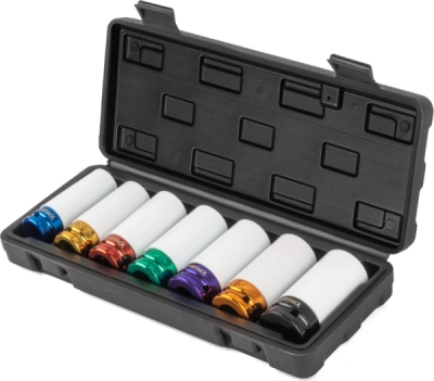 Sada úderových hlavíc s ochranou ráfika 17–27 mm 1/2" L 78 mm 7el. AMIO-05081