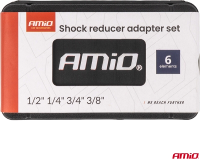 Sada redukčných adaptérov pre rázové uťahovače 1/2" 3/4" 3/8" 1/2" 1/4" 6el. AMIO-05079