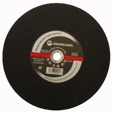 GRIEŠANAS RIPA 355X3,2X25,4 41. NERŪSĒJOŠAIS TĒRAUDS