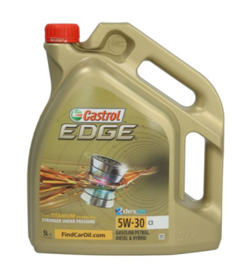 Motoreļļa CASTROL 5W30 5L EDGE C3 TITANIUM / SN/CF / 505.00 505.01 / 229.31 229.51 / DEX2 / RN 0700 0710 / OPEL OV 040 1547 - D30