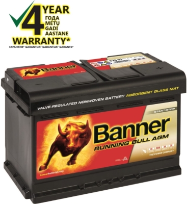 Akumulators 12V, 70Ah, 720A BANNER RUNNING BULL AGM
