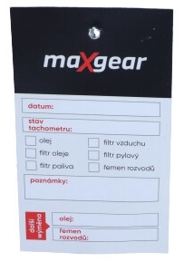 MaxGear Štítek na výměnu oleje 1ks
