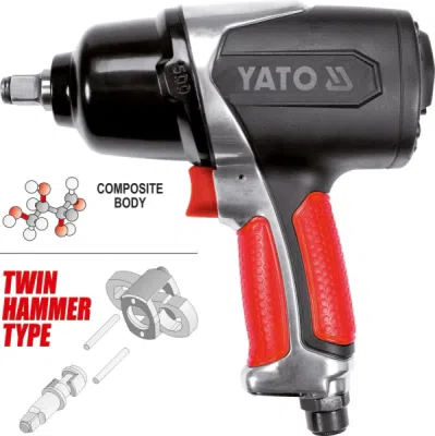 YATO Pneumatický rázový utahovák 1/2" 680Nm, YT-09524