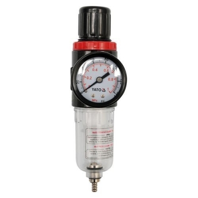 YATO Regulátor tlaku vzduchu 1/4", max. 0,93MPa, s filtrem (15ccm), YT-2382