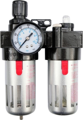 VOREL Regulátor tlaku vzduchu 1/2", 0-1mpa, s filtrem a přimazáváním, 81556