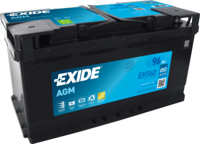 Autobaterie Exide Start-Stop AGM, 12V, 96Ah, 850A, EK960