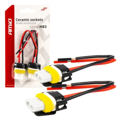 AMIO Keramické patice pro žárovku HB3 9005 2 ks, 03058