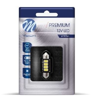 M-Tech LED Žárovka C5W 12V 2W 36mm 4xSMD5630