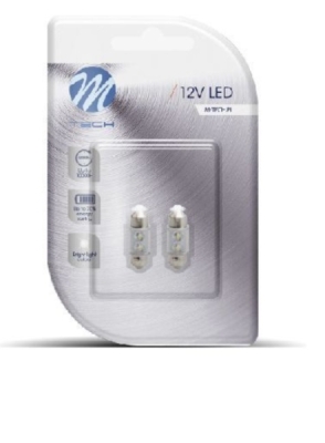 M-Tech LED Žárovka C5W 12V 0.3W 31mm 2XFLUX