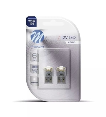 M-Tech LED Žárovka W5W 12V 0.3W 4xSMD3528 Bílá