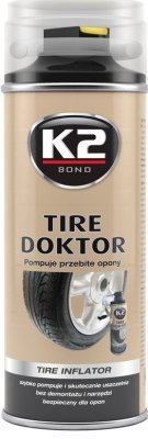 K2 Tire Doktor - Sprej na opravu defektů, 400ml