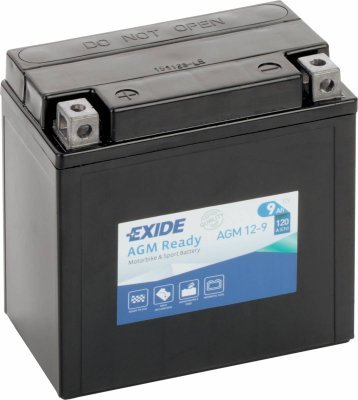 Motobaterie Exide Bike AGM Ready 12V, 9Ah, AGM12-9