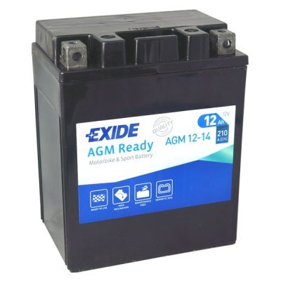 Motobaterie Exide Bike AGM Ready 12V, 12Ah, AGM12-14