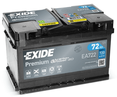 Autobaterie Exide Premium 12V, 72Ah, 720A, EA722