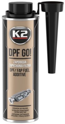 K2 DPF GO! - přísada pro ochranu filtru DPF, 250ml